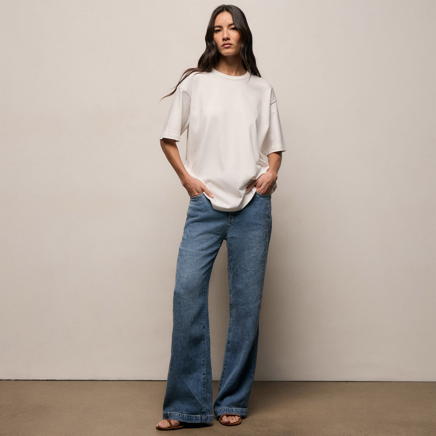 Relaxed Fit Tee in Off White | James Perse Los Angeles