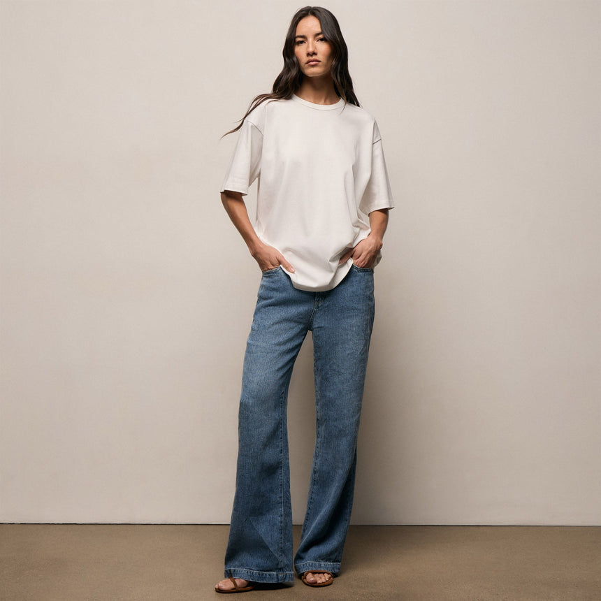 Relaxed Fit Tee in Off White | James Perse Los Angeles
