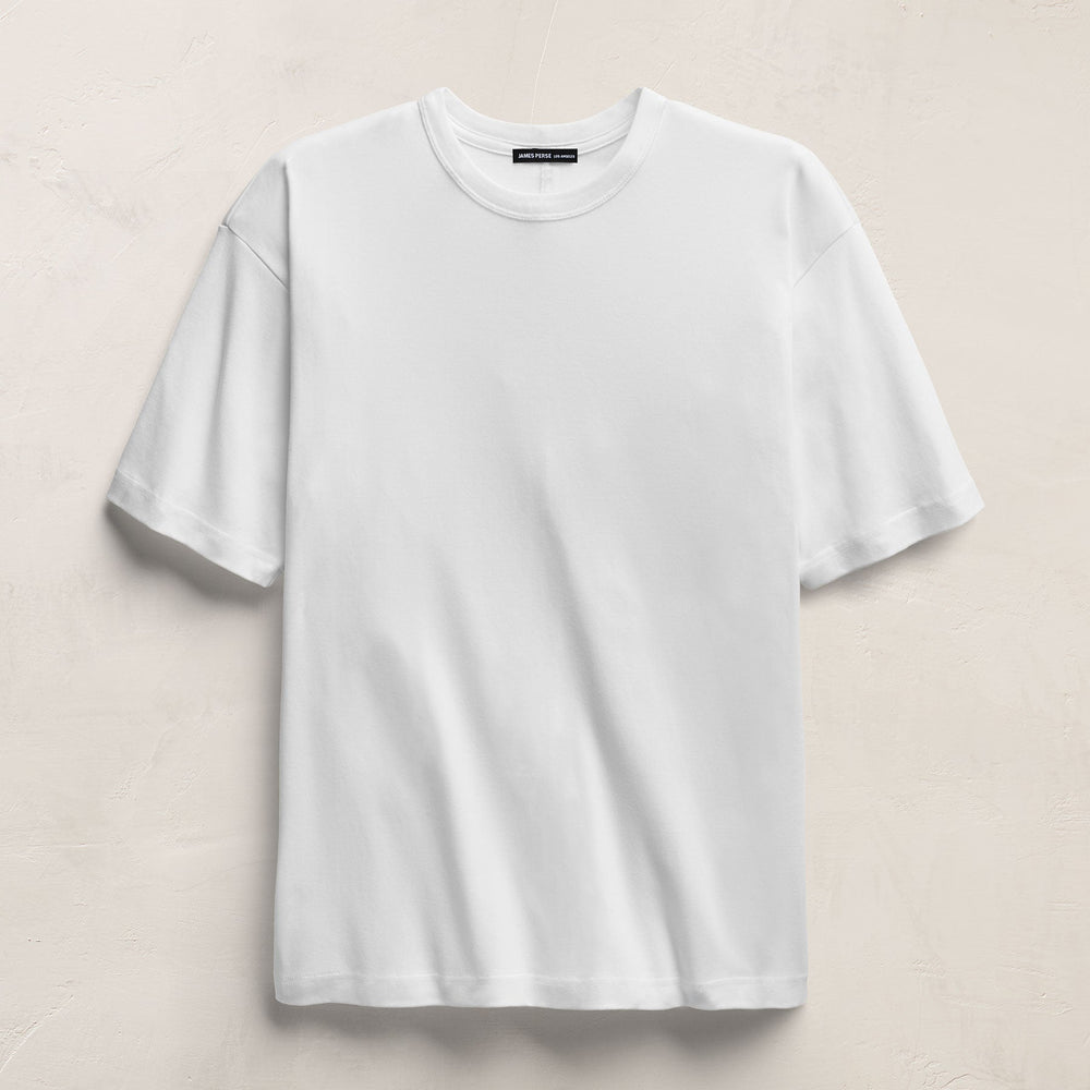 Cotton Jersey Oversized Tee in White | James Perse Los Angeles