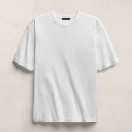 Cotton Jersey Oversized Tee in White | James Perse Los Angeles