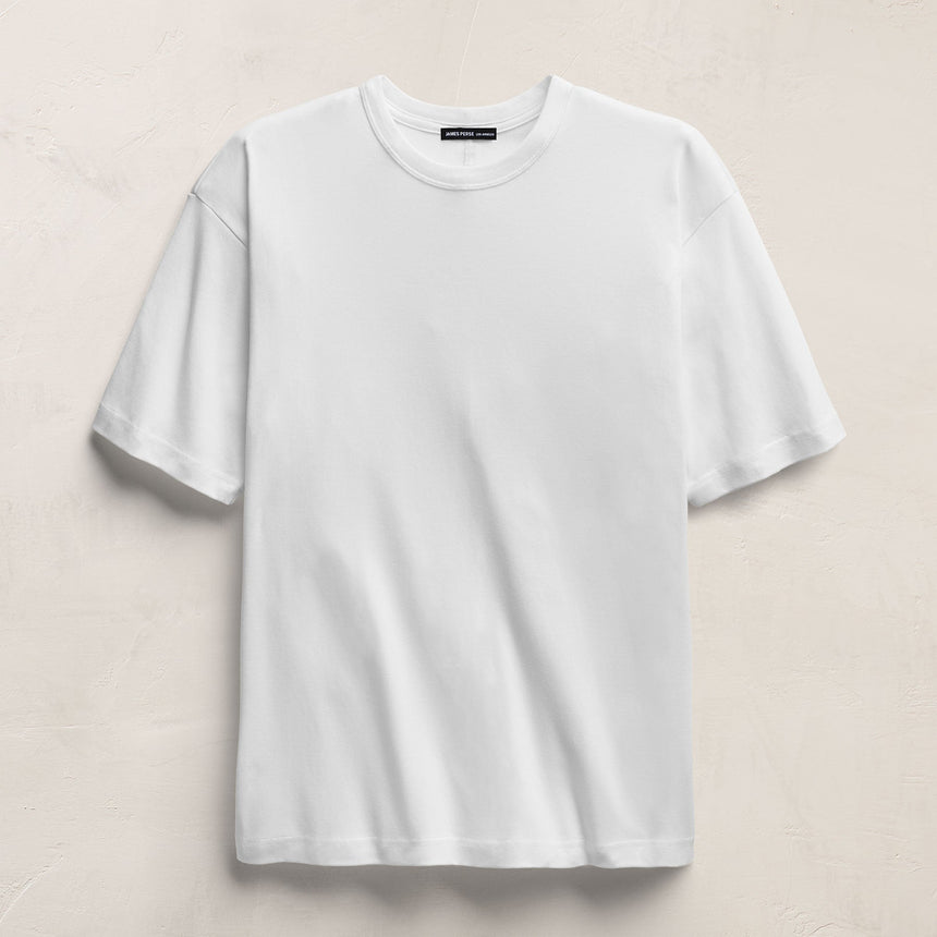 Cotton Jersey Oversized Tee in White | James Perse Los Angeles
