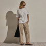 Cotton Jersey Oversized Tee in White | James Perse Los Angeles