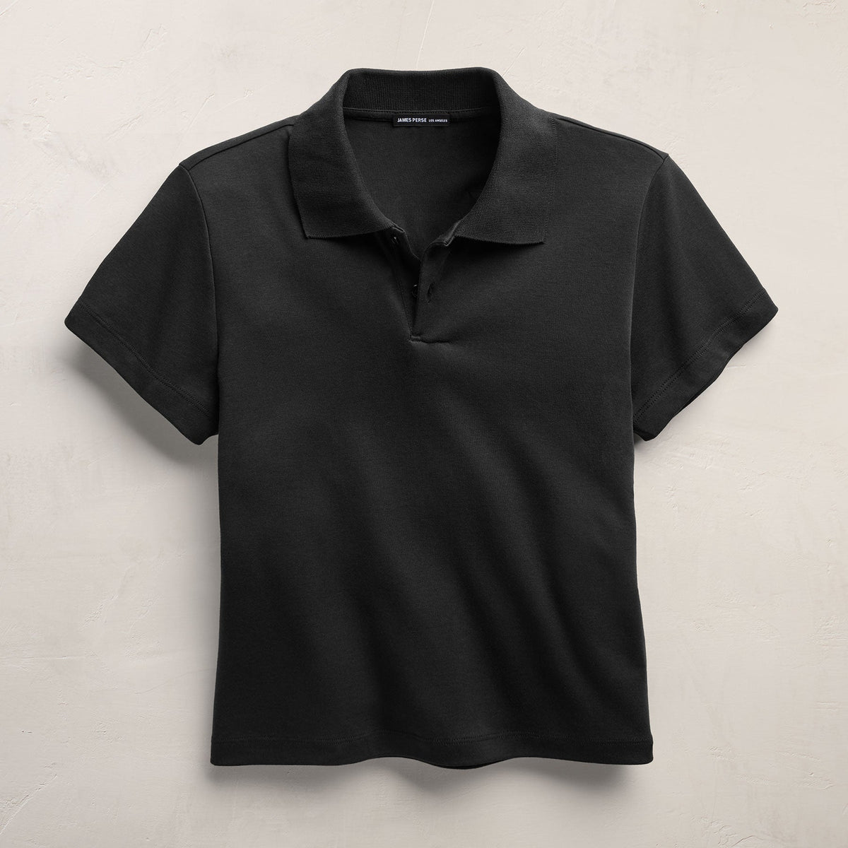 Fitted Polo in Black | James Perse Los Angeles