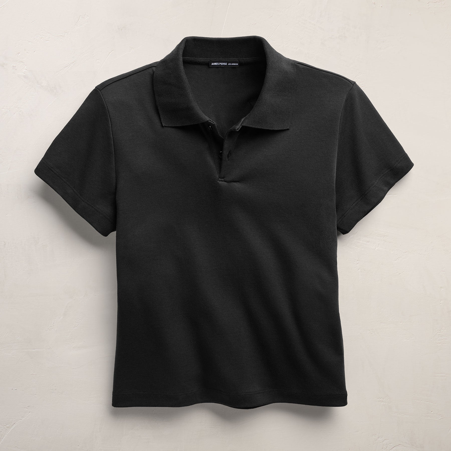 Fitted Polo in Black | James Perse Los Angeles