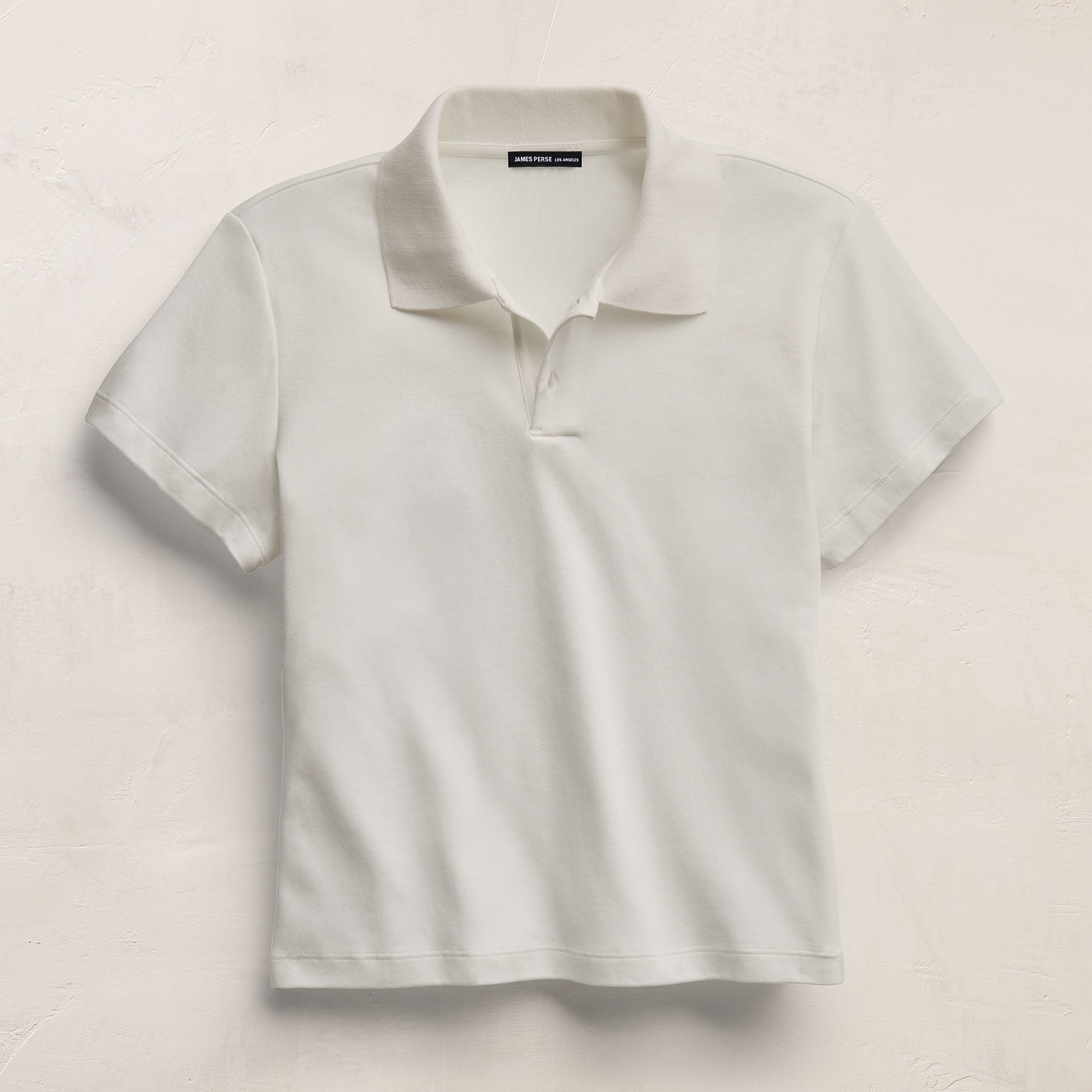 Fitted Polo in Off White | James Perse Los Angeles