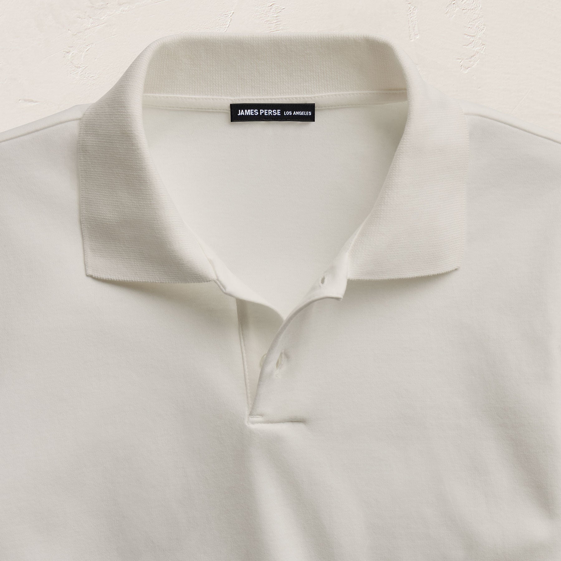 Fitted Polo in Off White | James Perse Los Angeles