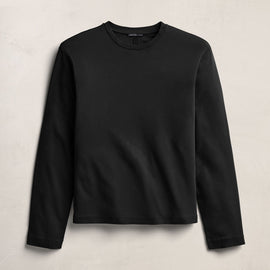 Cotton Jersey Long Sleeve Crew - Black