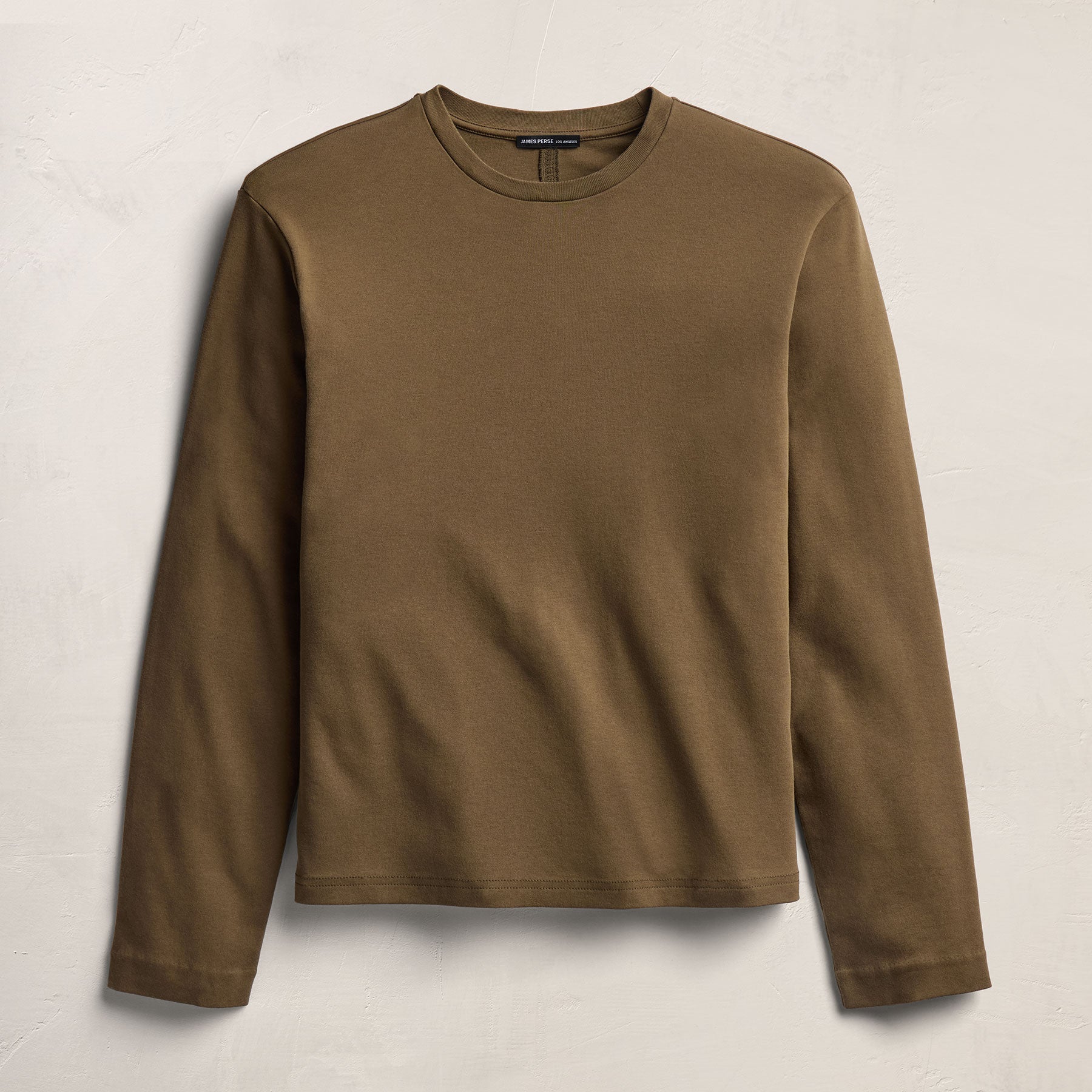 Cotton Jersey Long Sleeve Crew - Earth