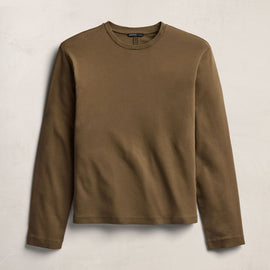 Cotton Jersey Long Sleeve Crew - Earth