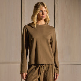 Long Sleeve Tee - Earth | James Perse Los Angeles
