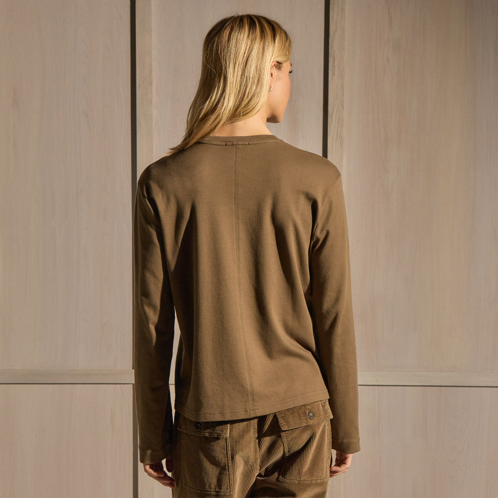 Long Sleeve Tee - Earth | James Perse Los Angeles