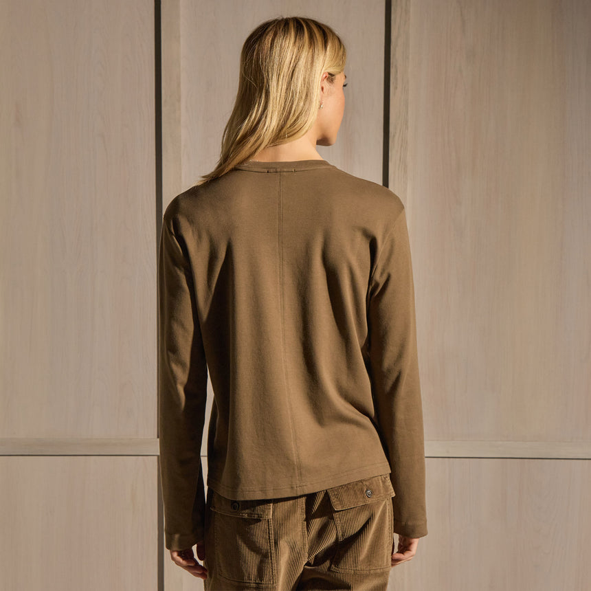 Long Sleeve Tee - Earth | James Perse Los Angeles