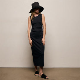 Cotton Jersey Tank Dress in Black | James Perse Los Angeles