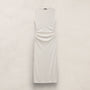 Shirred Waist Jersey Dress in Off White | James Perse Los Angeles