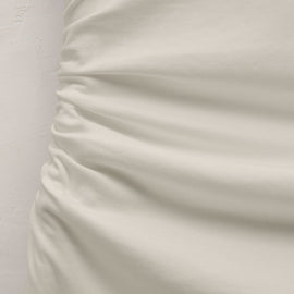 Shirred Waist Jersey Dress in Off White | James Perse Los Angeles