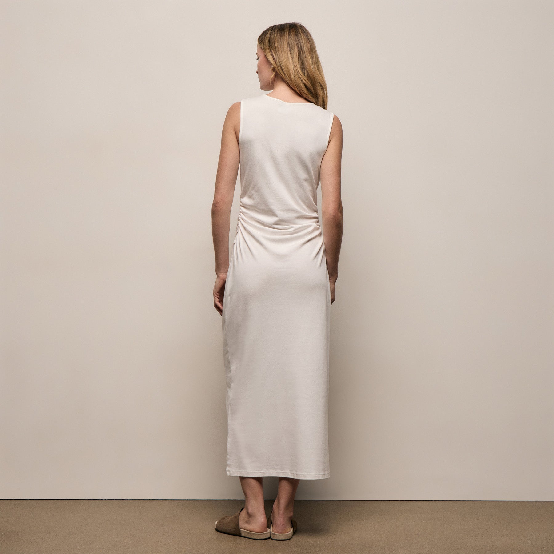 Cotton Jersey Tank Dress in Off White | James Perse Los Angeles