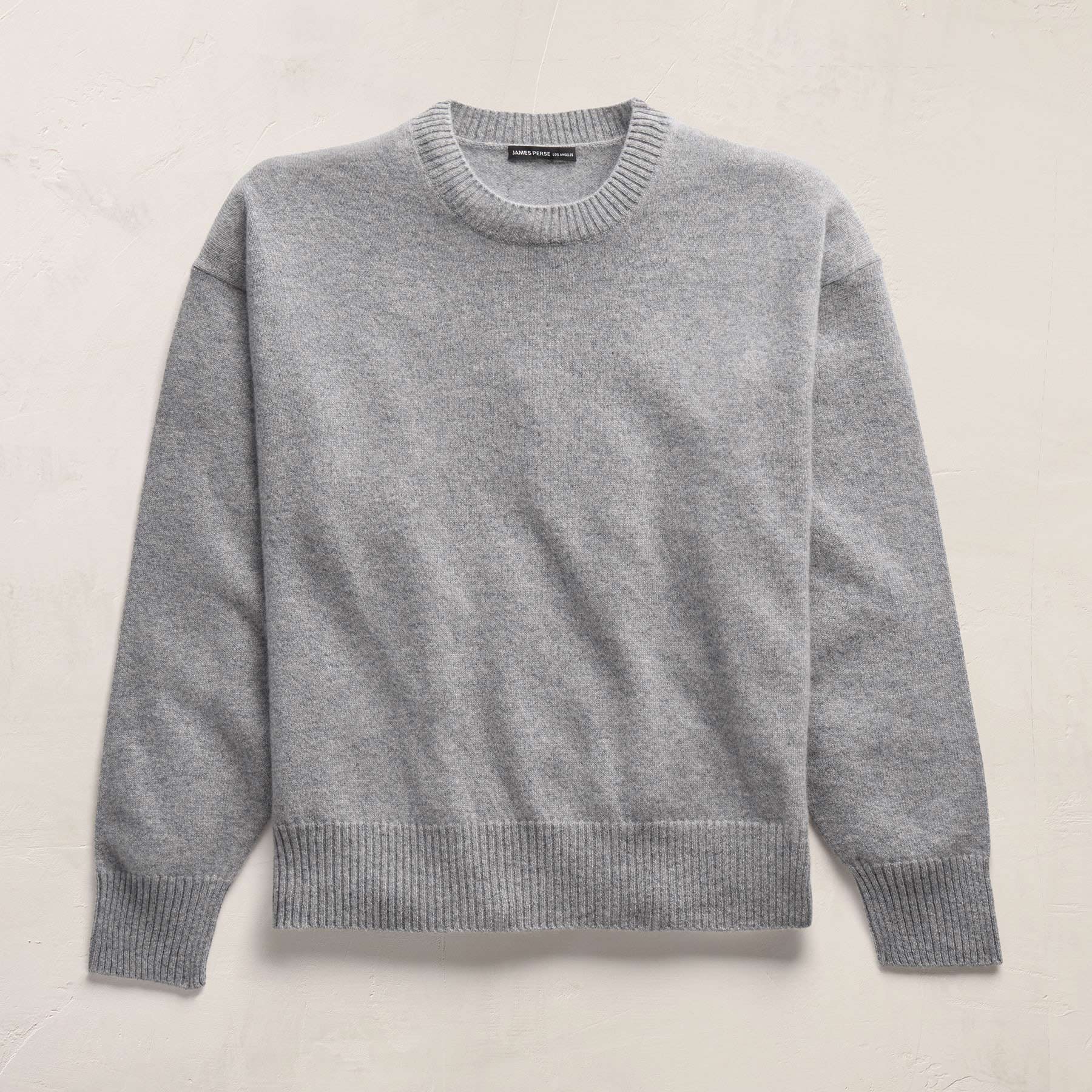 Spun Cashmere Crew Sweater - Heather Grey | James Perse Los Angeles