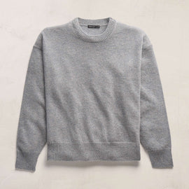 Spun Cashmere Crew Neck in Heather Grey | James Perse Los Angeles FLAT
