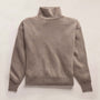 Spun Cashmere Funnel Neck in Warm Brown | James Perse Los Angeles
