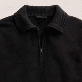 Italian Spun Cashmere Half Zip in Black/Anthracite | James Perse Los Angeles