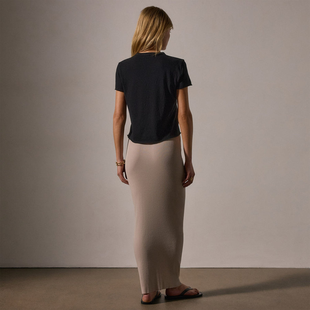 Slub Jersey Shrunken Tee in Black | James Perse Los Angeles