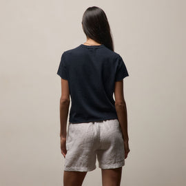 Slub Jersey Shrunken Tee in Classic Navy | James Perse Los Angeles
