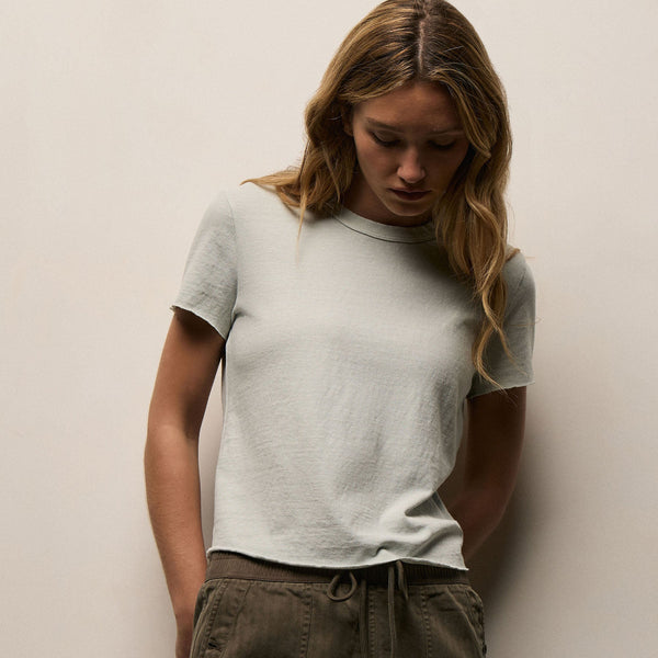 Slub Jersey Shrunken Tee in Celery Pigment | James Perse Los Angeles