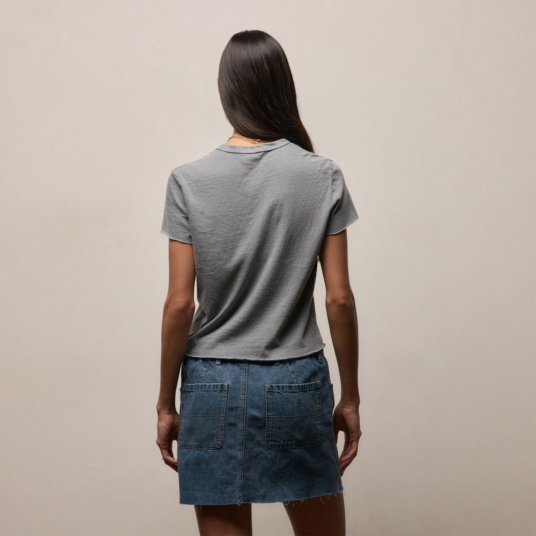 Slub Jersey Shrunken Tee in Ore Pigment | James Perse Los Angeles