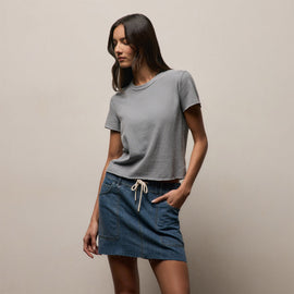 Slub Jersey Shrunken Tee in Ore Pigment | James Perse Los Angeles