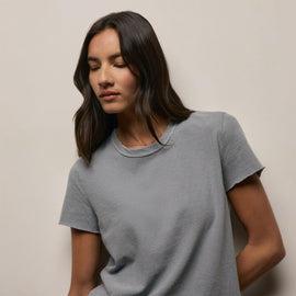 Slub Jersey Shrunken Tee in Ore Pigment | James Perse Los Angeles