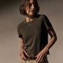 Slub Jersey Shrunken Tee in Porcupine | James Perse Los Angeles