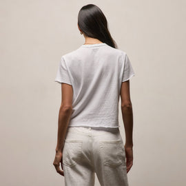 Slub Jersey Shrunken Tee in White | James Perse Los Angeles