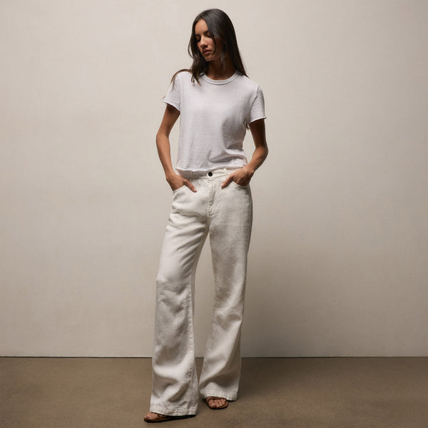 Slub Jersey Shrunken Tee in White | James Perse Los Angeles