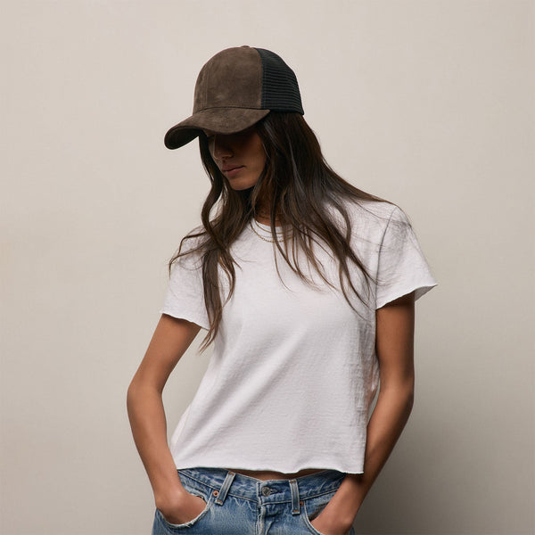 Slub Jersey Shrunken Tee in White | James Perse Los Angeles