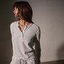 Slub Jersey Shrunken Henley in White | James Perse Los Angeles