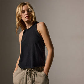Slub Jersey Muscle Tank in Black | James Perse Los Angeles