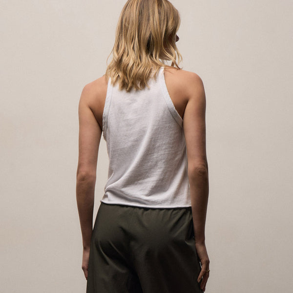 Slub Jersey Muscle Tank in White | James Perse Los Angeles