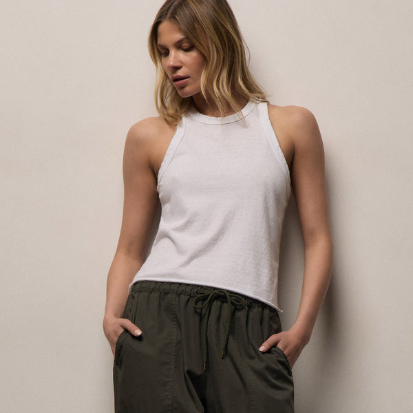 Slub Jersey Muscle Tank in White | James Perse Los Angeles
