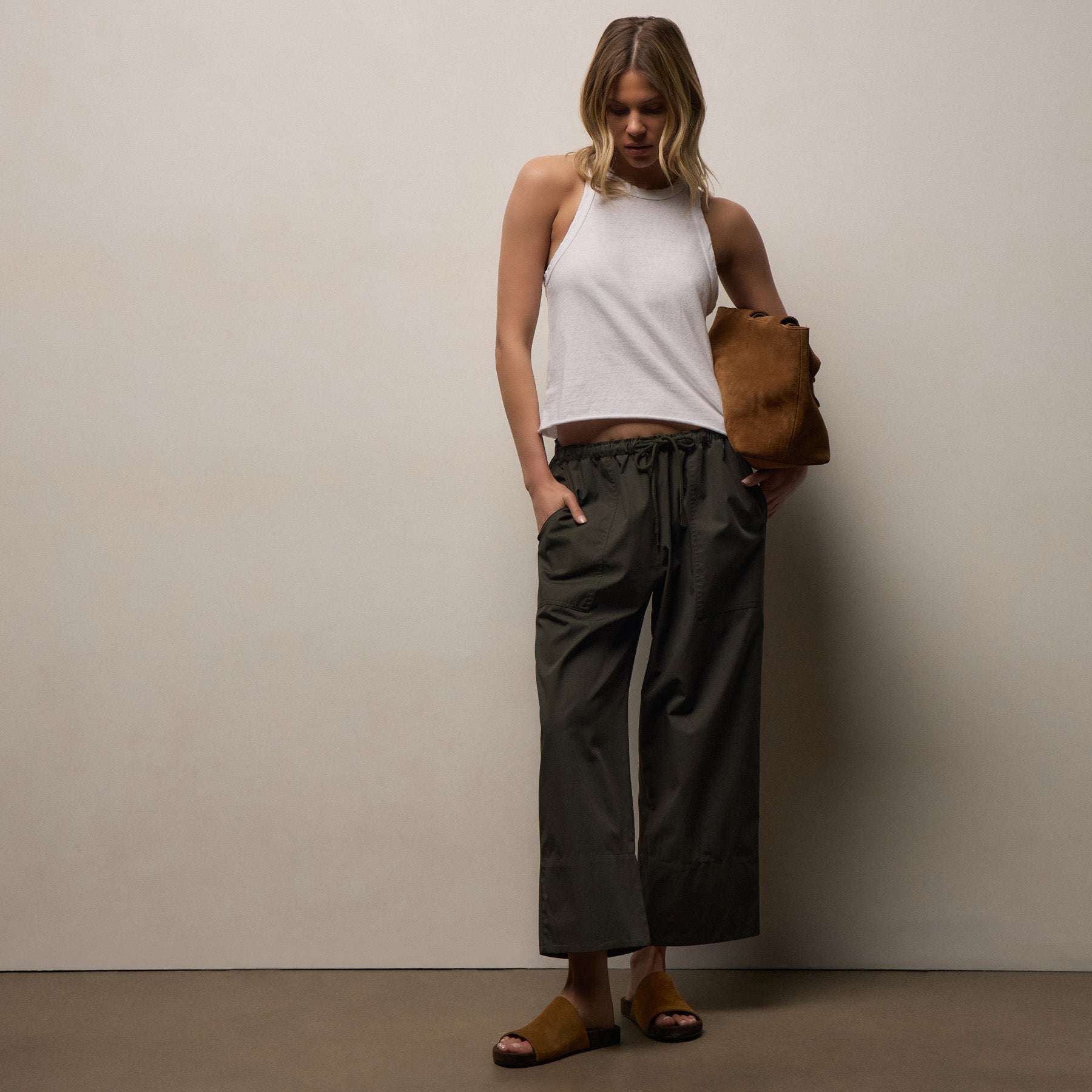 Suede Tote - Tabacco