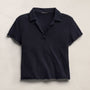 Slub Jersey Open Polo in Classic Navy | James Perse Los Angeles