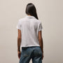 Slub Jersey Open Polo in White | James Perse Los Angeles