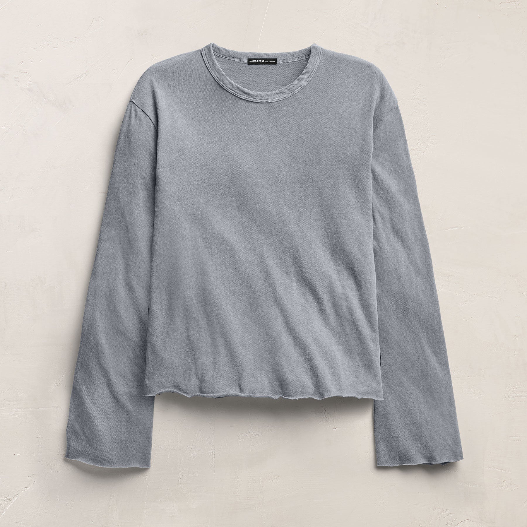 Melange Jersey Long Sleeve V Neck In Black | James Perse Los Angeles