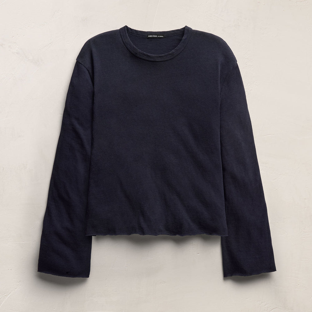 Slub Jersey Long Sleeve Tee in Classic Navy | James Perse Los Angeles