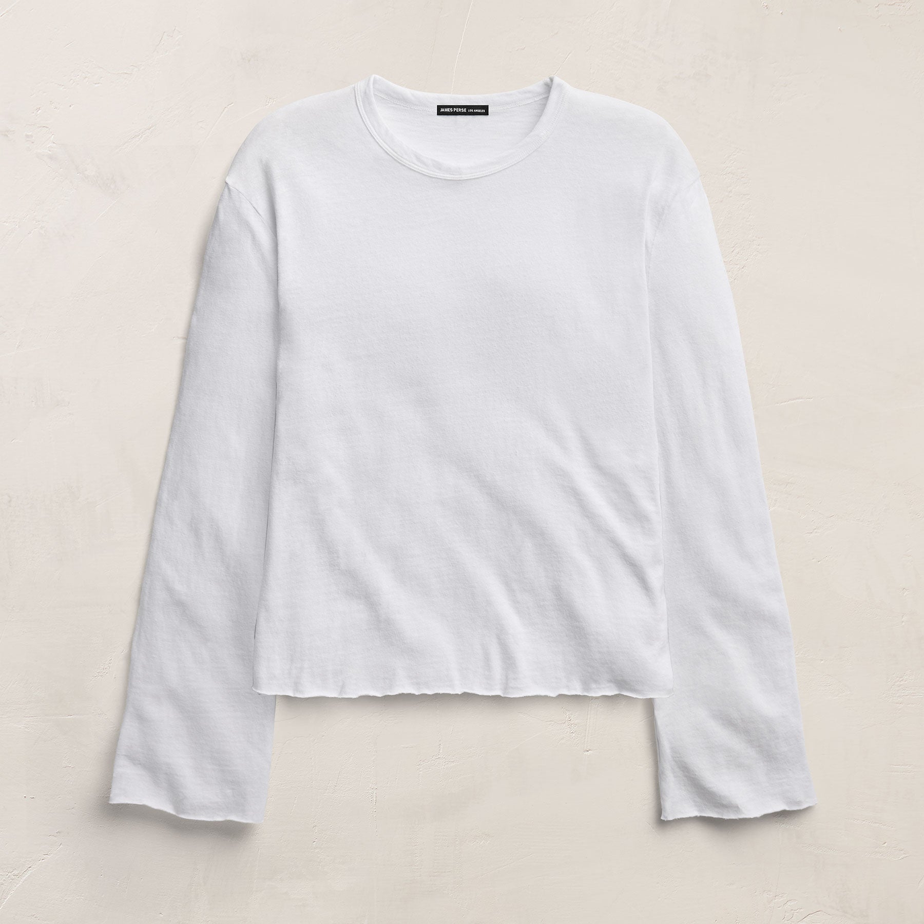 Slub Jersey Long Sleeve Tee in White | James Perse Los Angeles