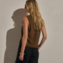 Slub Jersey Henley Tank in Cocoa | James Perse Los Angeles