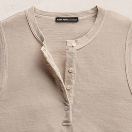 Slub Jersey Henley Tank in Stone Pigment | James Perse Los Angeles