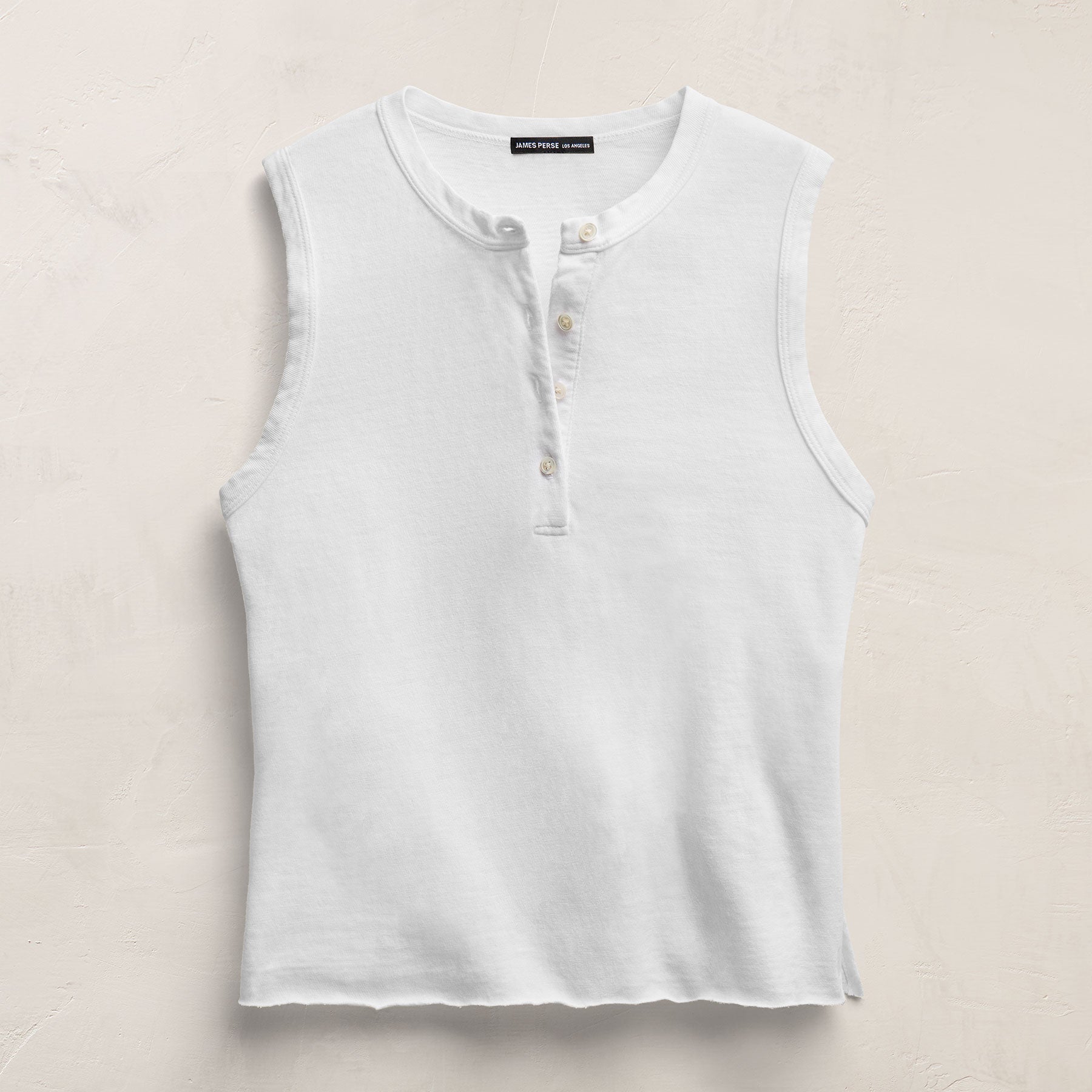 Wide Neck Tank Top In White | James Perse Los Angeles