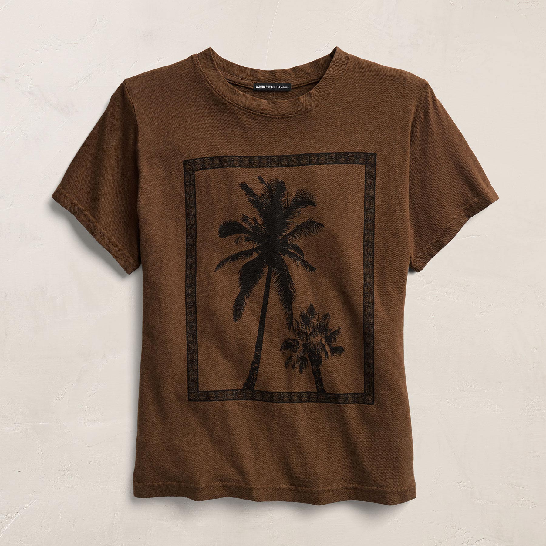 Slub Jersey Relaxed Graphic Tee - Cocoa/Black