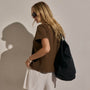 Slub Jersey Relaxed Graphic Tee in Cocoa/Black | James Perse Los Angeles