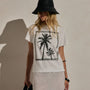 Slub Jersey Relaxed Graphic Tee in White/Black | James Perse Los Angeles